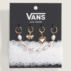 vans pearl and lace shoe charm set